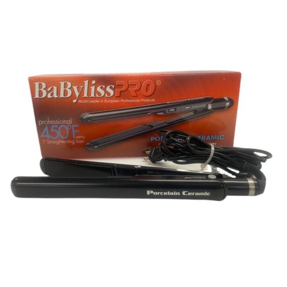 BaByliss Pro Professional 1" Porcelain Ceramic Straightening Iron - Picture 1 of 4